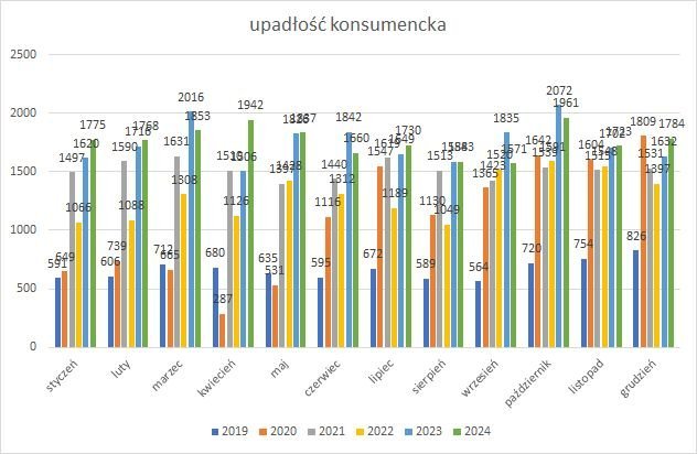 postępowania upadłościowe konsumenckie w 2024 r.